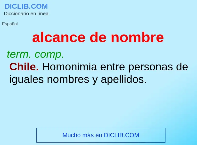 ¿Qué es alcance de nombre? - significado y definición