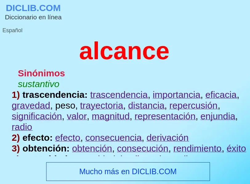 Wat is alcance - definition