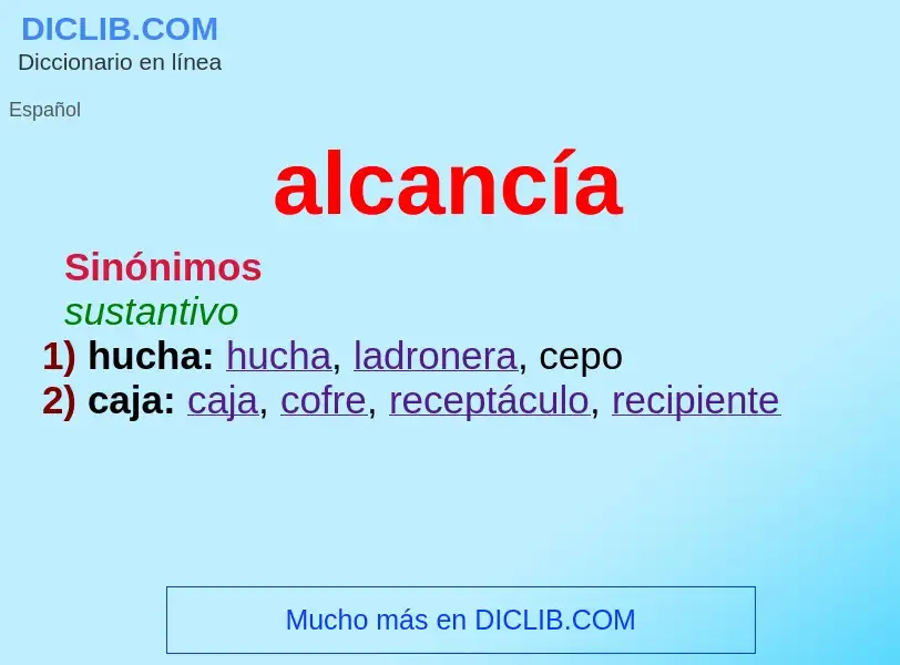 Was ist alcancía - Definition