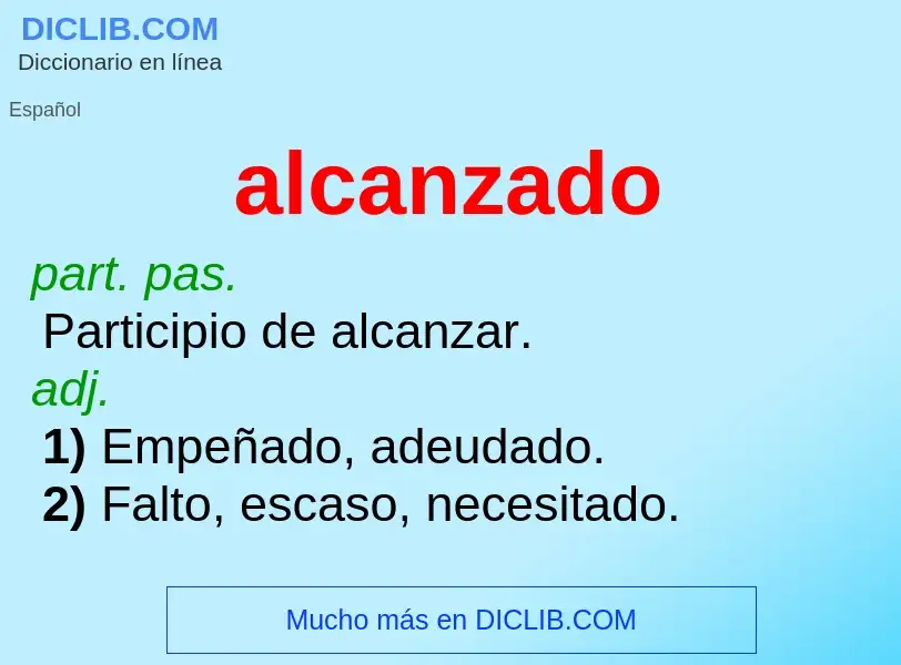 Was ist alcanzado - Definition