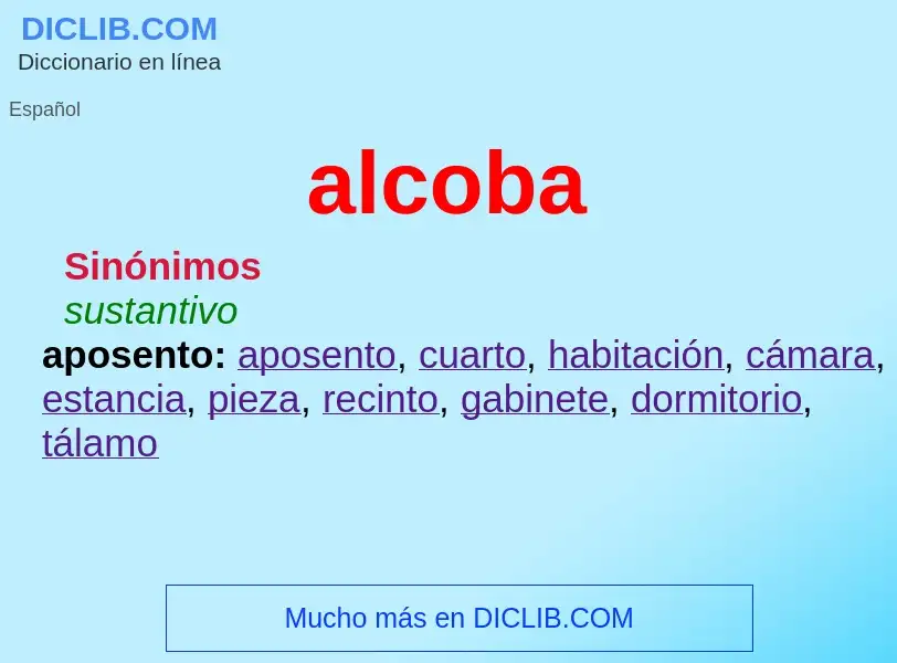 What is alcoba - definition