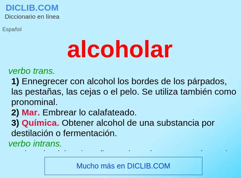 Что такое alcoholar - определение