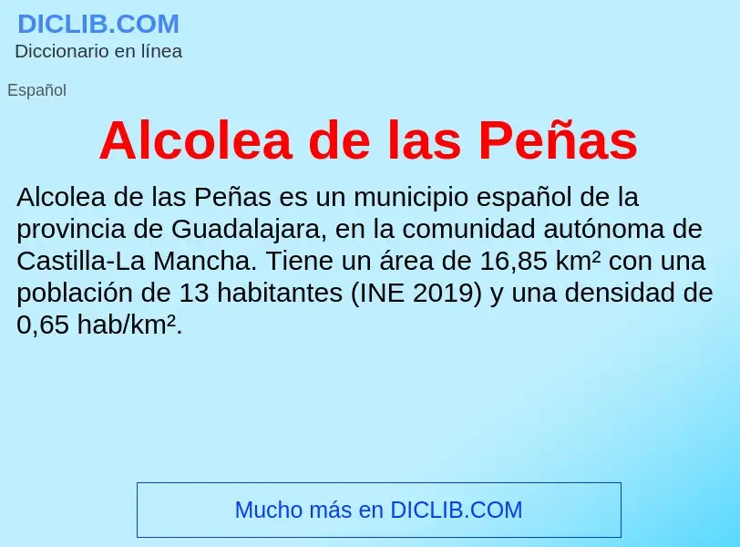 Что такое Alcolea de las Peñas - определение