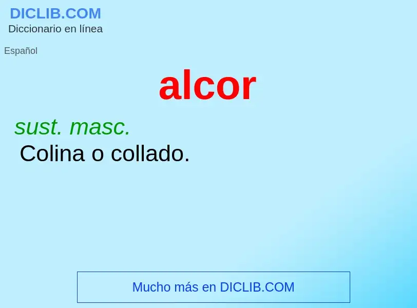 O que é alcor - definição, significado, conceito