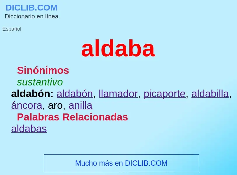 Wat is aldaba - definition