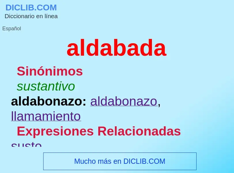 ¿Qué es aldabada? - significado y definición