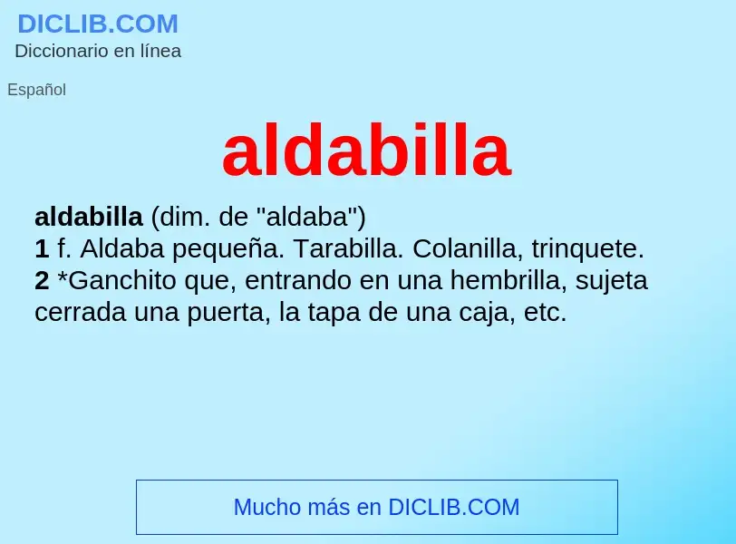 O que é aldabilla - definição, significado, conceito