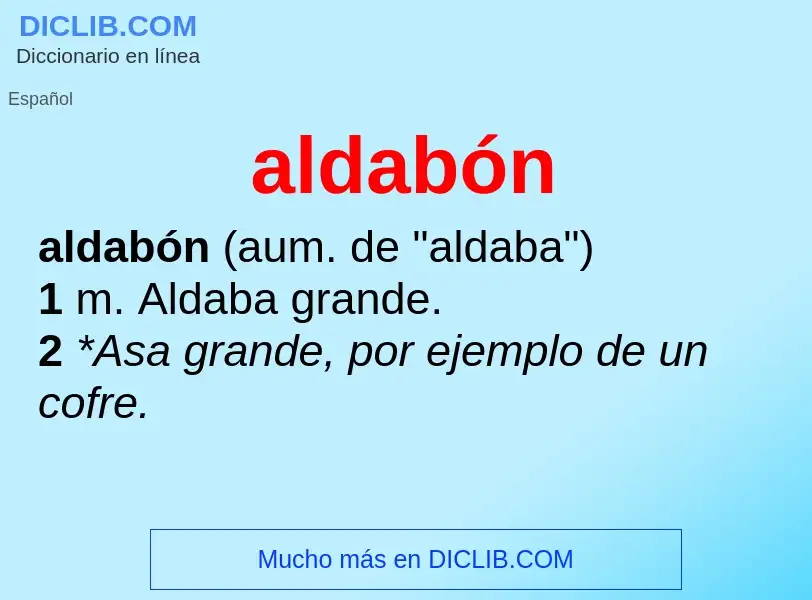 O que é aldabón - definição, significado, conceito