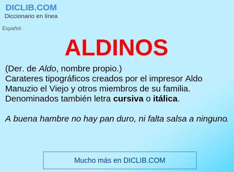 What is ALDINOS - definition