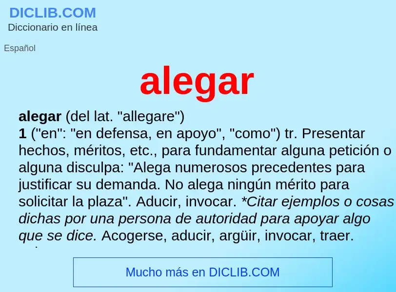 Was ist alegar - Definition