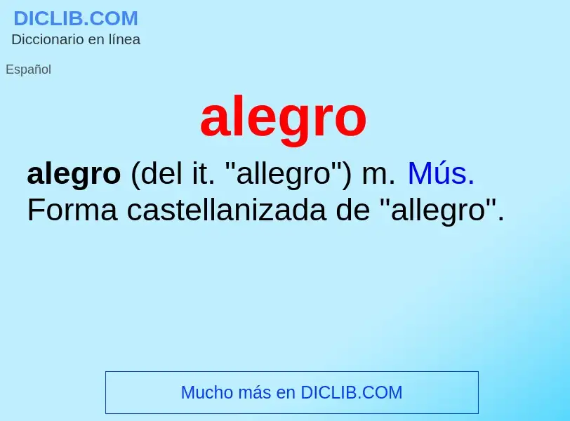 What is alegro - definition