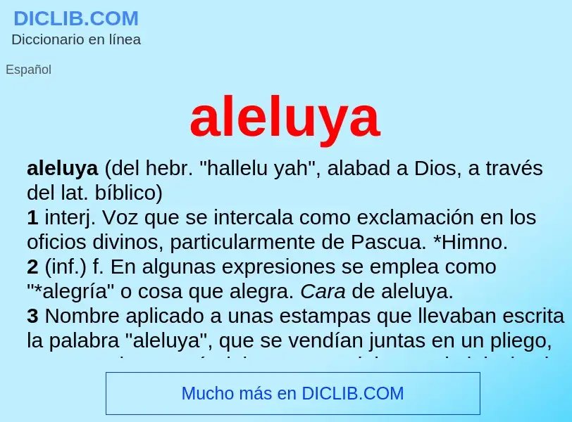 ¿Qué es aleluya? - significado y definición