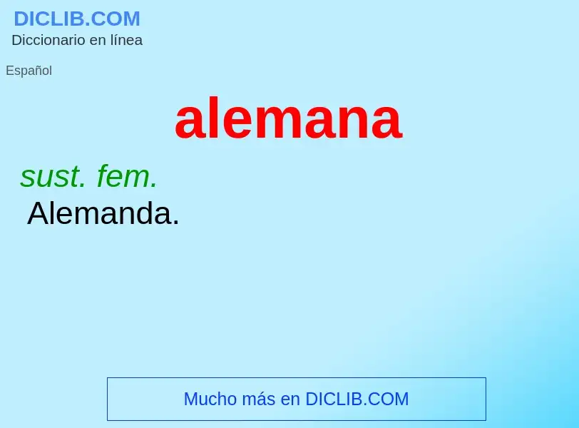 ¿Qué es alemana? - significado y definición