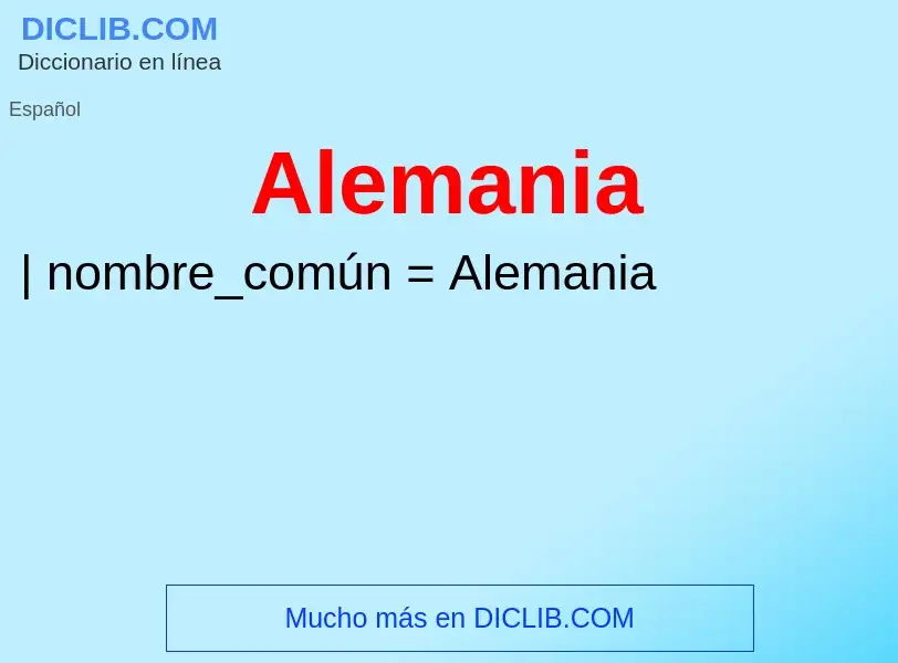 What is Alemania - definition