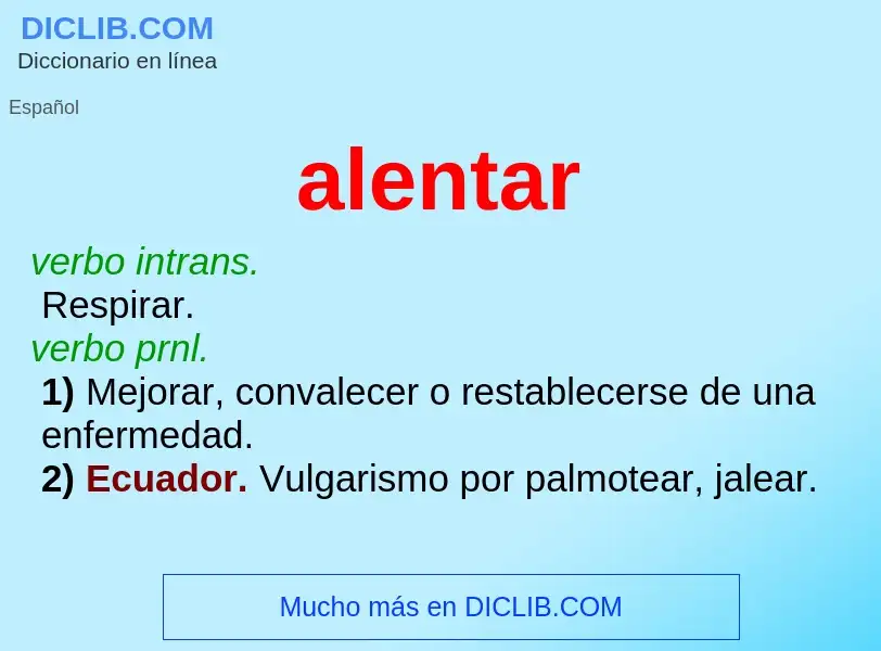 Wat is alentar - definition