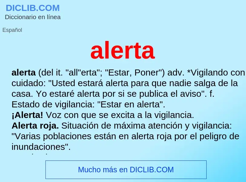 What is alerta - meaning and definition