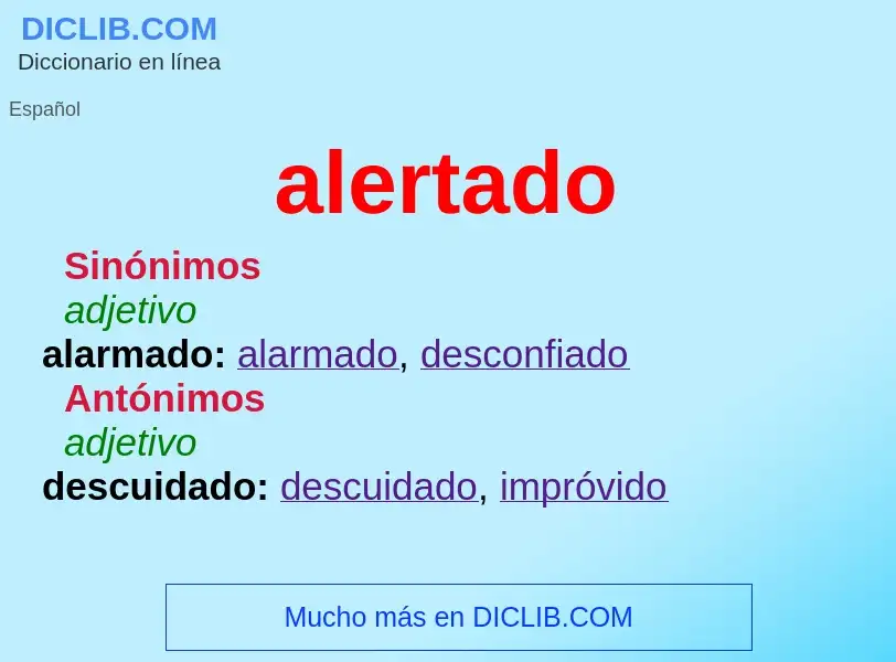 What is alertado - definition