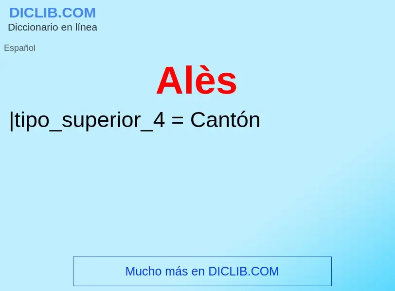 What is Alès - definition