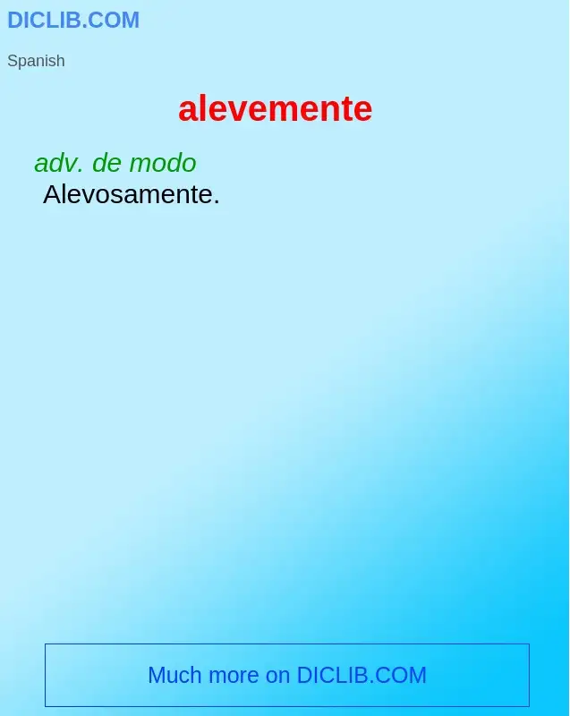 What is alevemente - definition