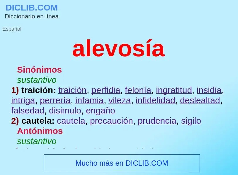 What is alevosía - definition