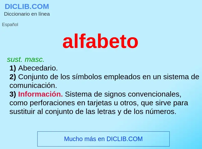 What is alfabeto - definition