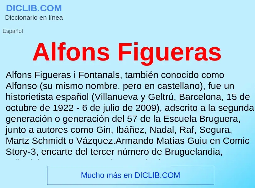 ¿Qué es Alfons Figueras? - significado y definición