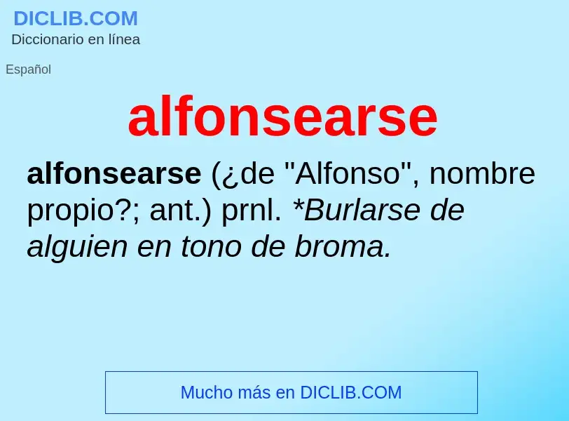 Что такое alfonsearse - определение