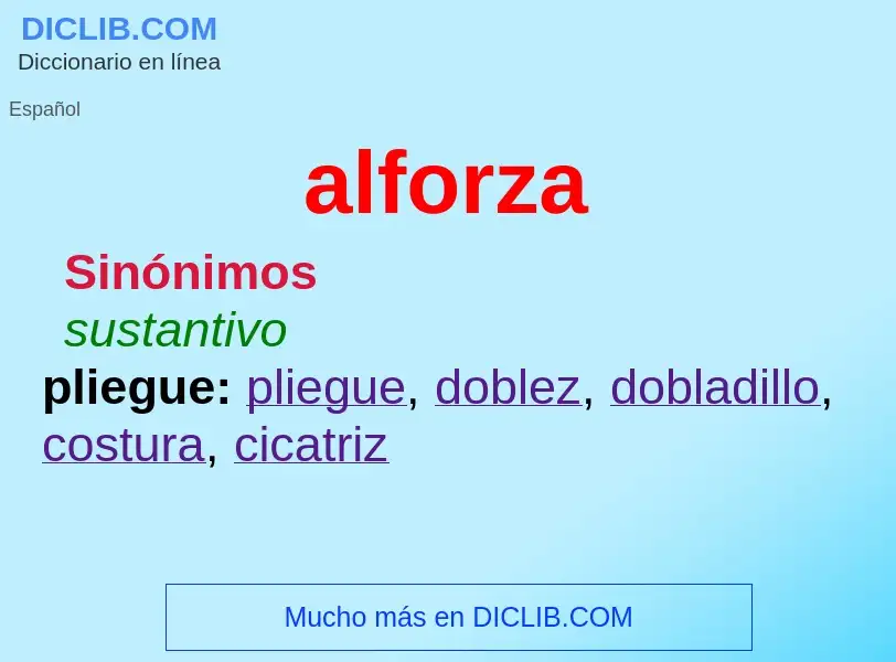 What is alforza - meaning and definition