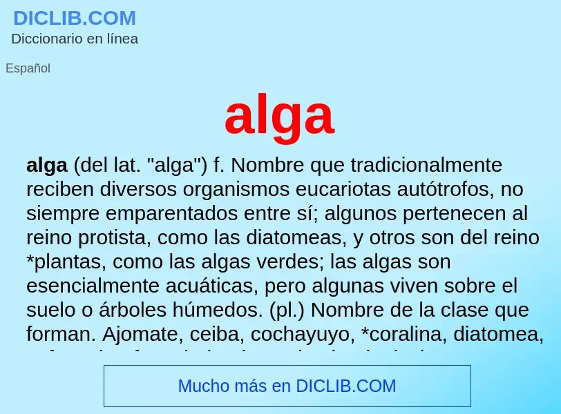 What is alga - definition