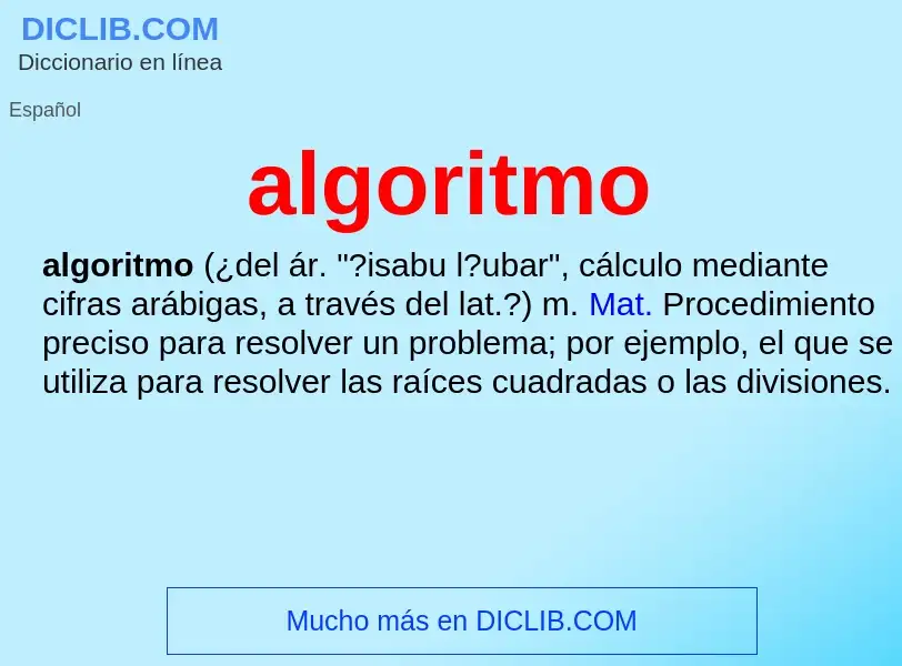 Wat is algoritmo - definition