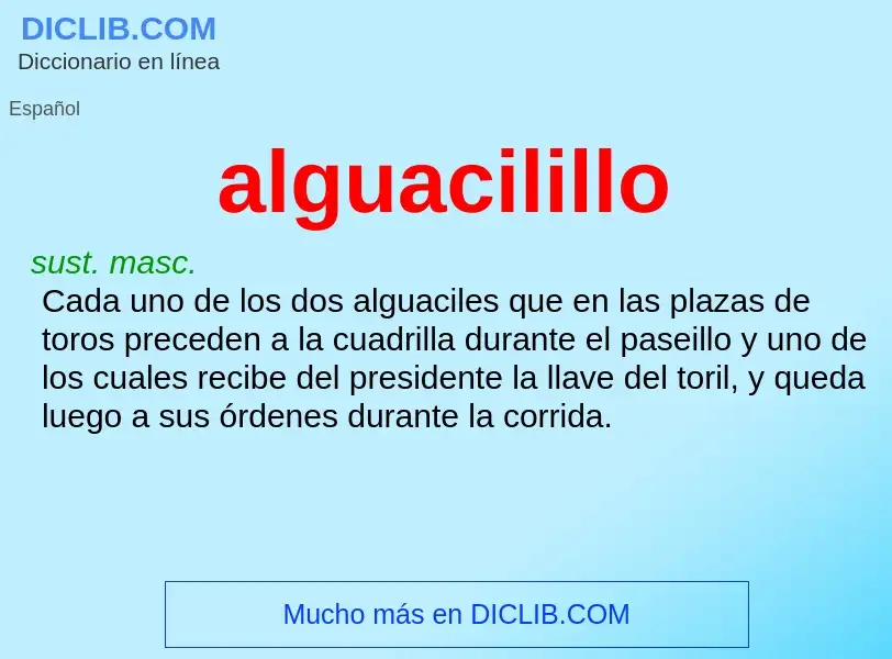 What is alguacilillo - definition