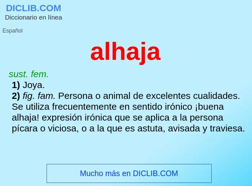 What is alhaja - definition