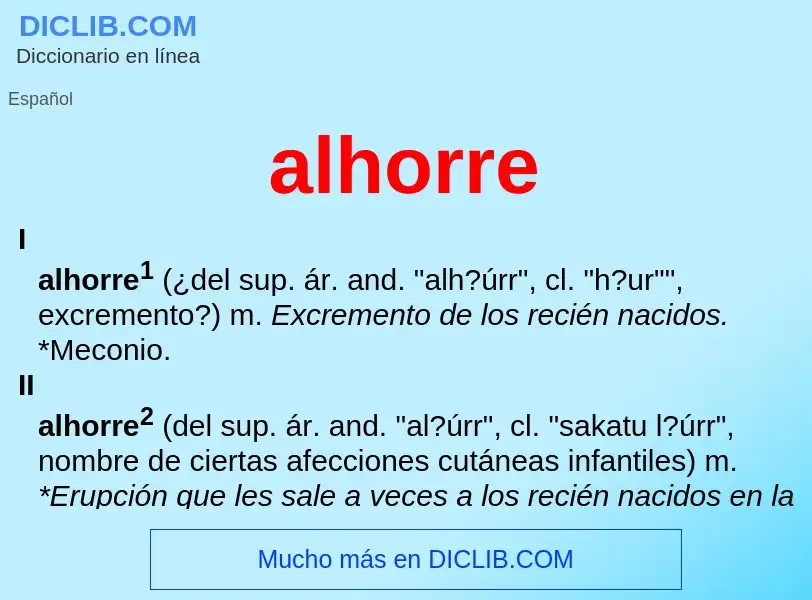 Что такое alhorre - определение