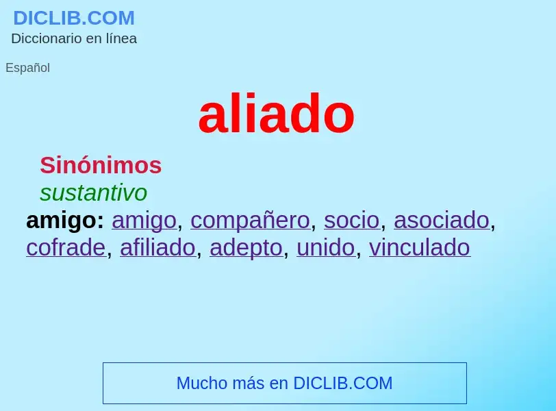 ¿Qué es aliado? - significado y definición