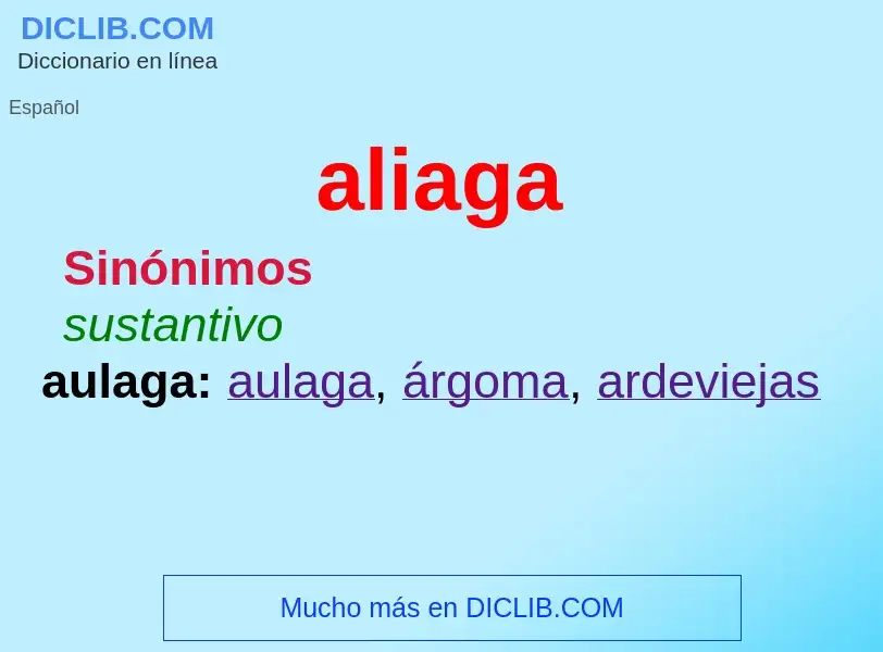 What is aliaga - definition