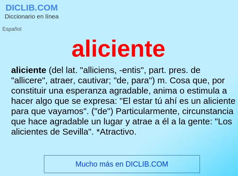 What is aliciente - definition