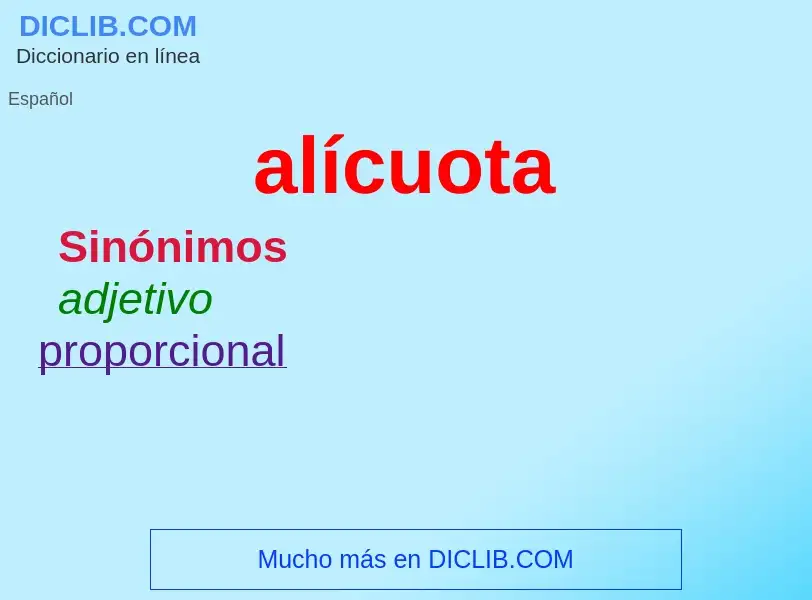 ¿Qué es alícuota? - significado y definición