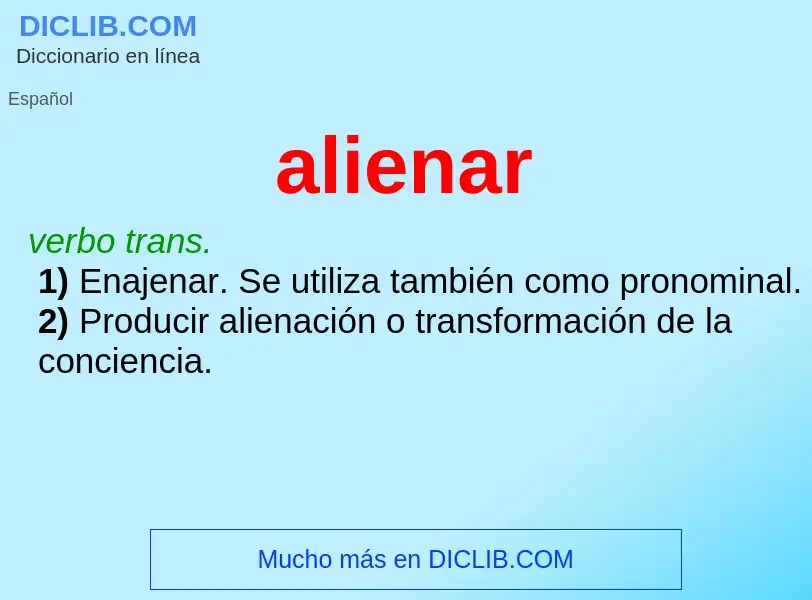 Wat is alienar - definition