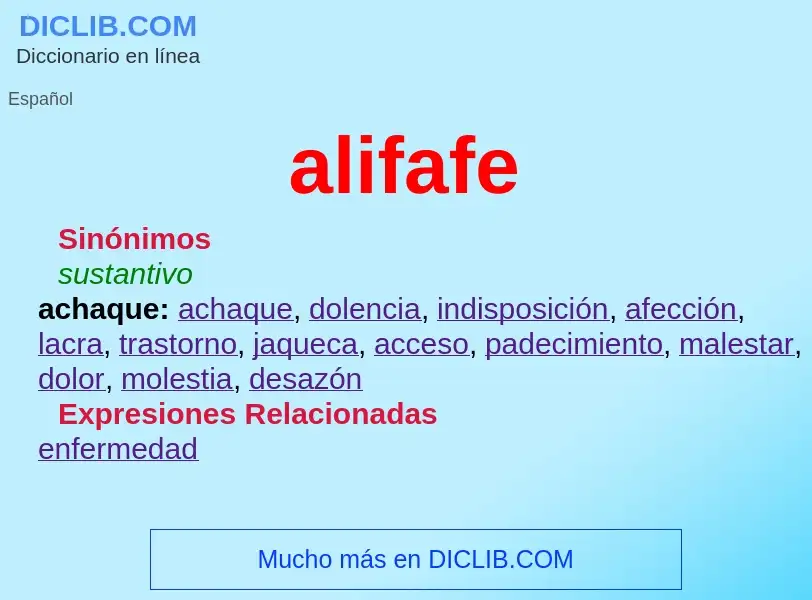 Was ist alifafe - Definition