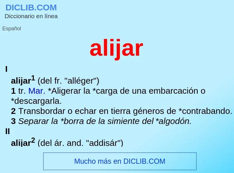 What is alijar - definition