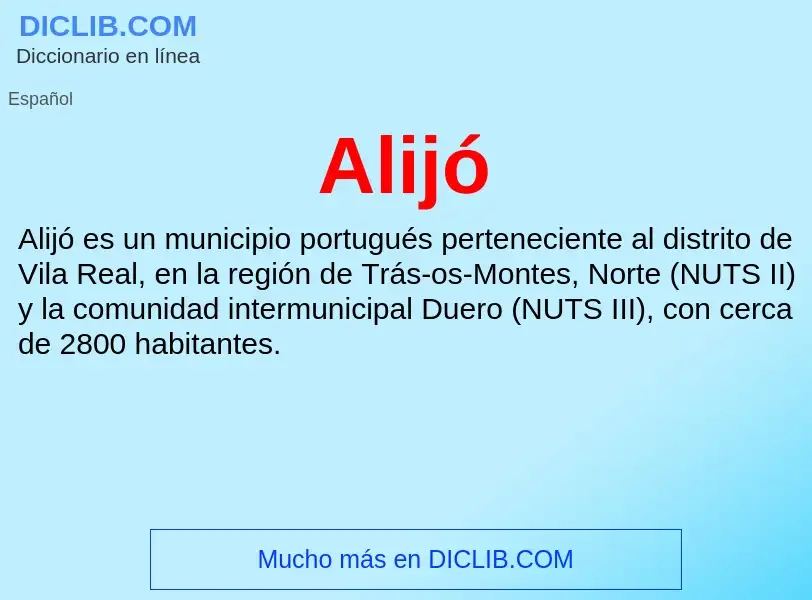 What is Alijó - definition