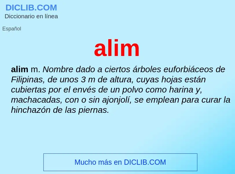 ¿Qué es alim? - significado y definición