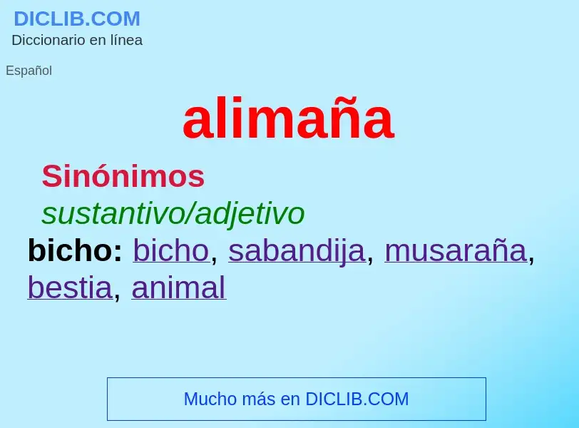 Wat is alimaña - definition