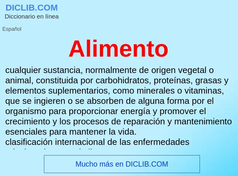 Wat is Alimento - definition