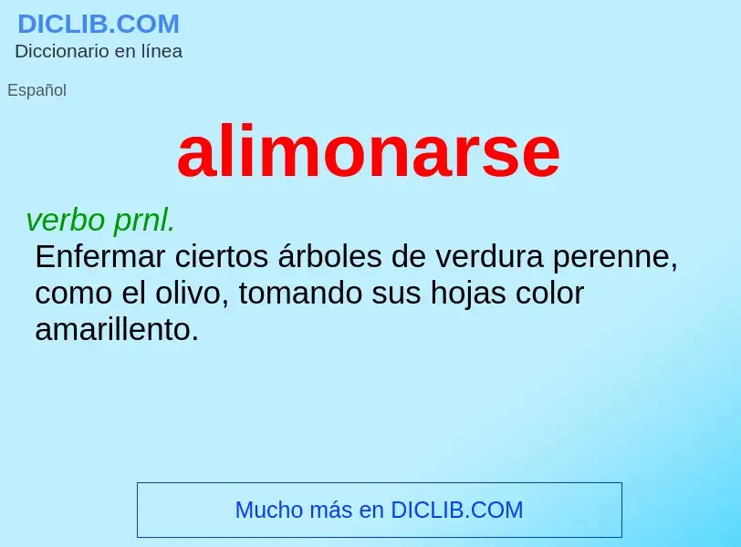 ¿Qué es alimonarse? - significado y definición