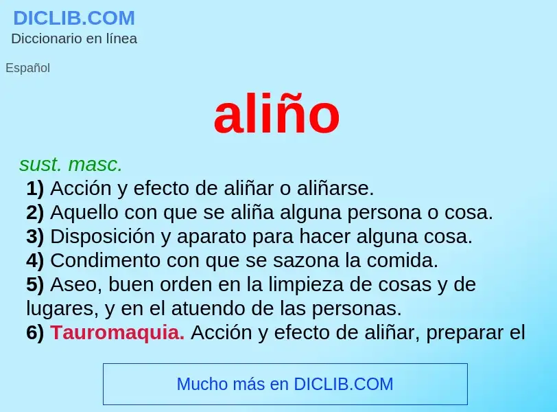 O que é aliño - definição, significado, conceito