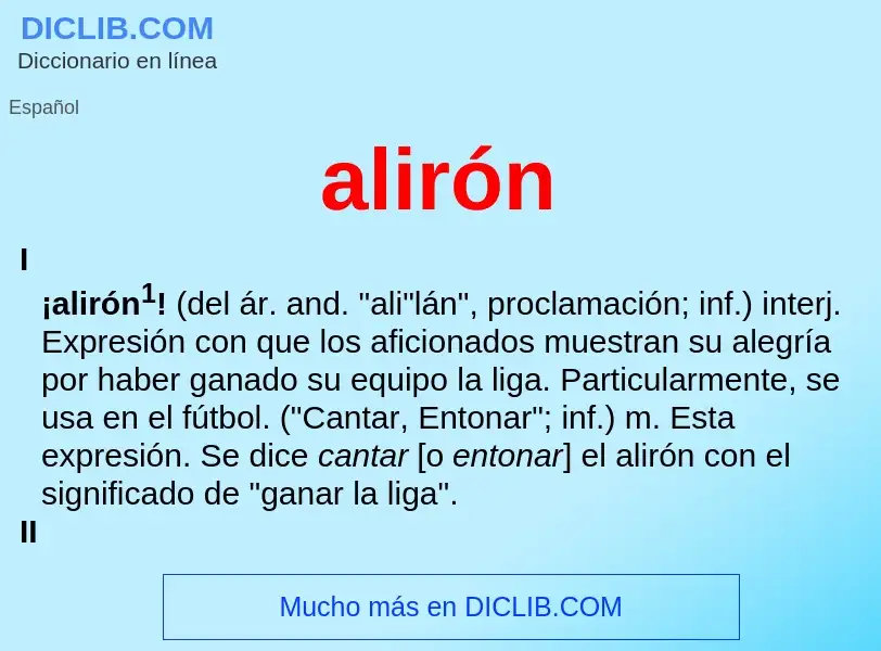 Was ist alirón - Definition