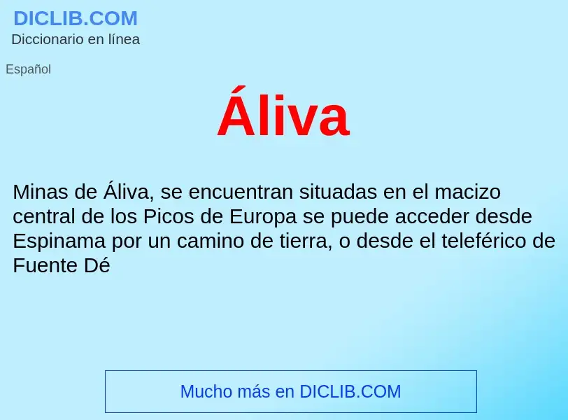 ¿Qué es Áliva ? - significado y definición