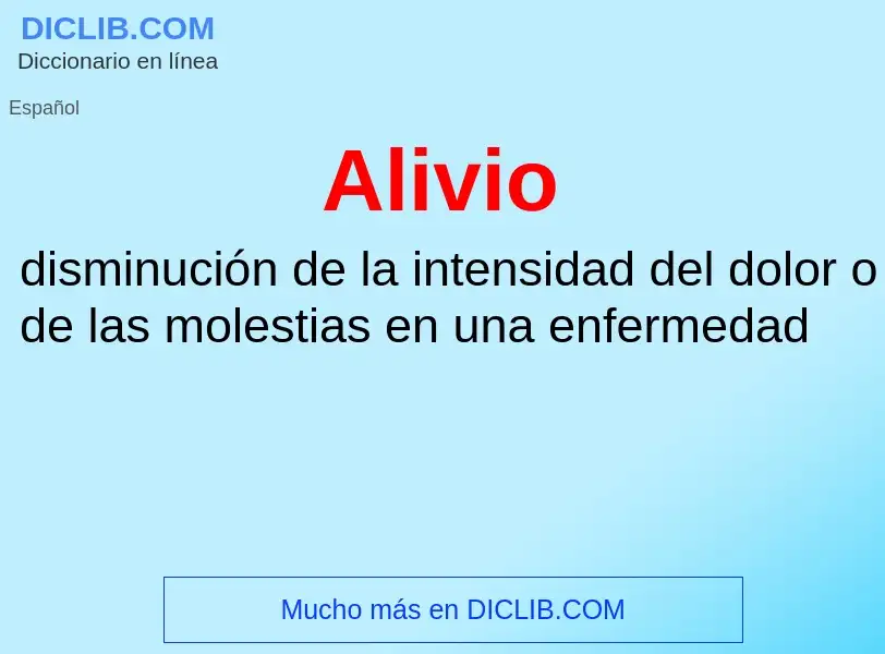 ¿Qué es Alivio? - significado y definición