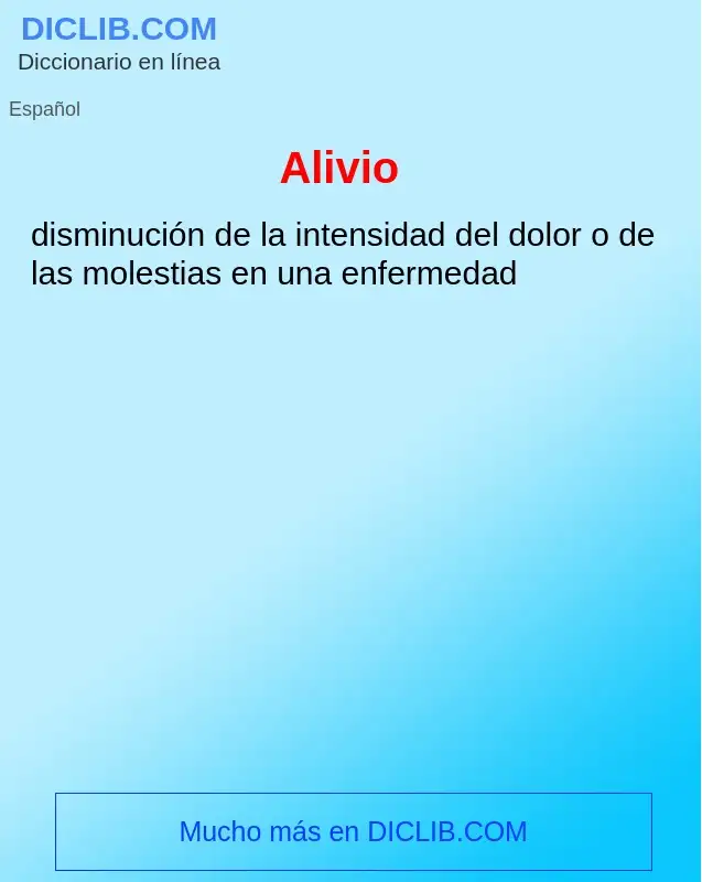 Wat is Alivio - definition